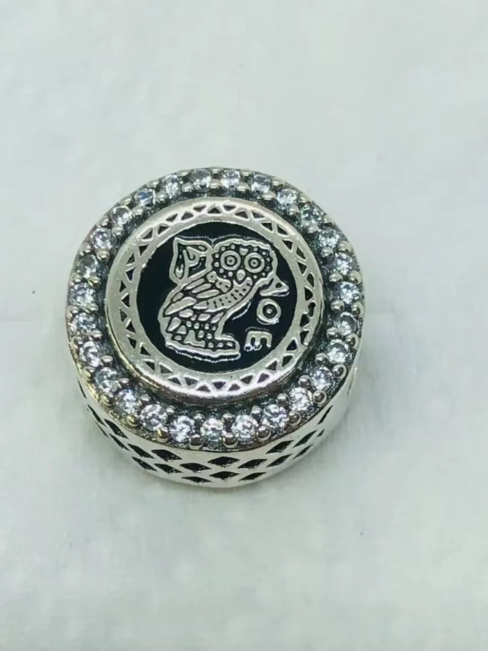 ✨ ✨PANDORA Goddess Athena Owl Silver Charm Bead S925 Silver with box